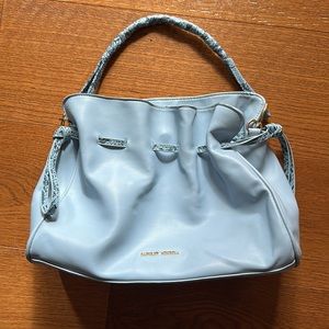 Badgley Mischka vegan leather bag with snake skin strap